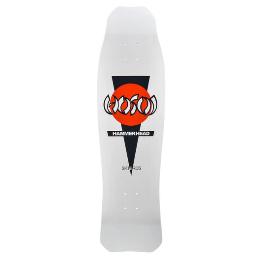 Hosoi Hammerhead Longboard Old School White Skateboard Deck 10"