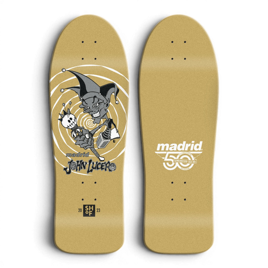 Madrid John Lucero SHOF Gold Old School Skateboard Deck 10"