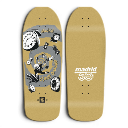 Madrid Claus Grabke SHOF Gold Old School Skateboard Deck 10.75"
