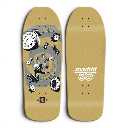 Madrid Claus Grabke SHOF Gold Old School Skateboard Deck 10.75"