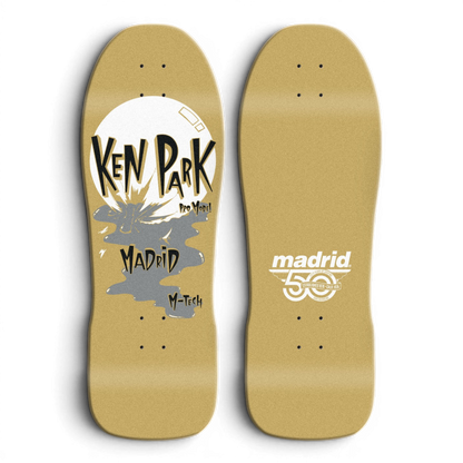 Madrid Ken Park Gold Old School Skateboard Deck 10.375"