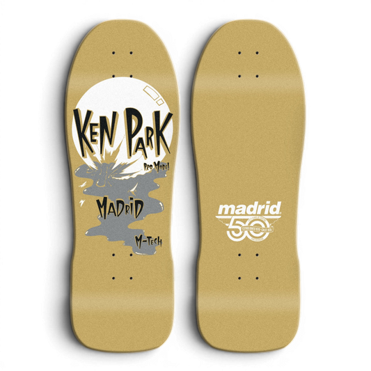 Madrid Ken Park Gold Old School Skateboard Deck 10.375"