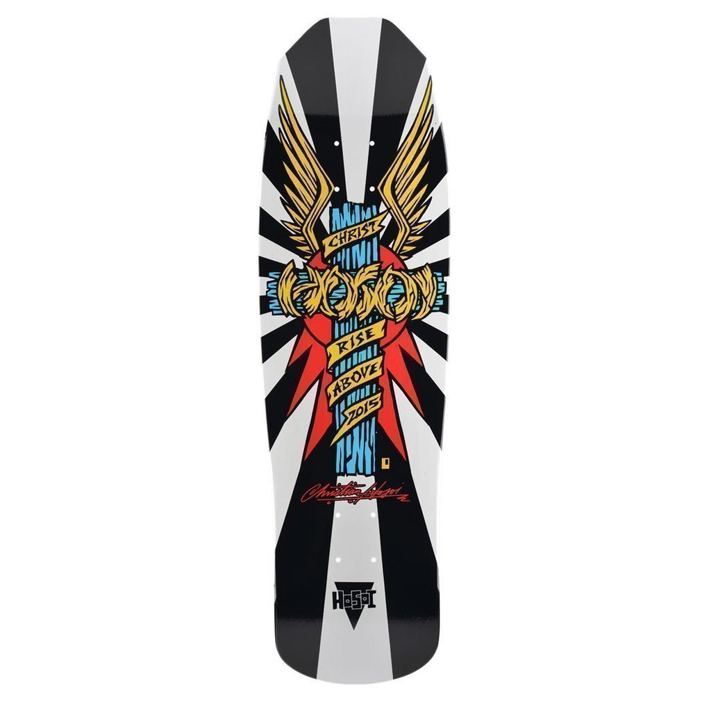 Hosoi Wings Old School White Skateboard Deck 9.0 "