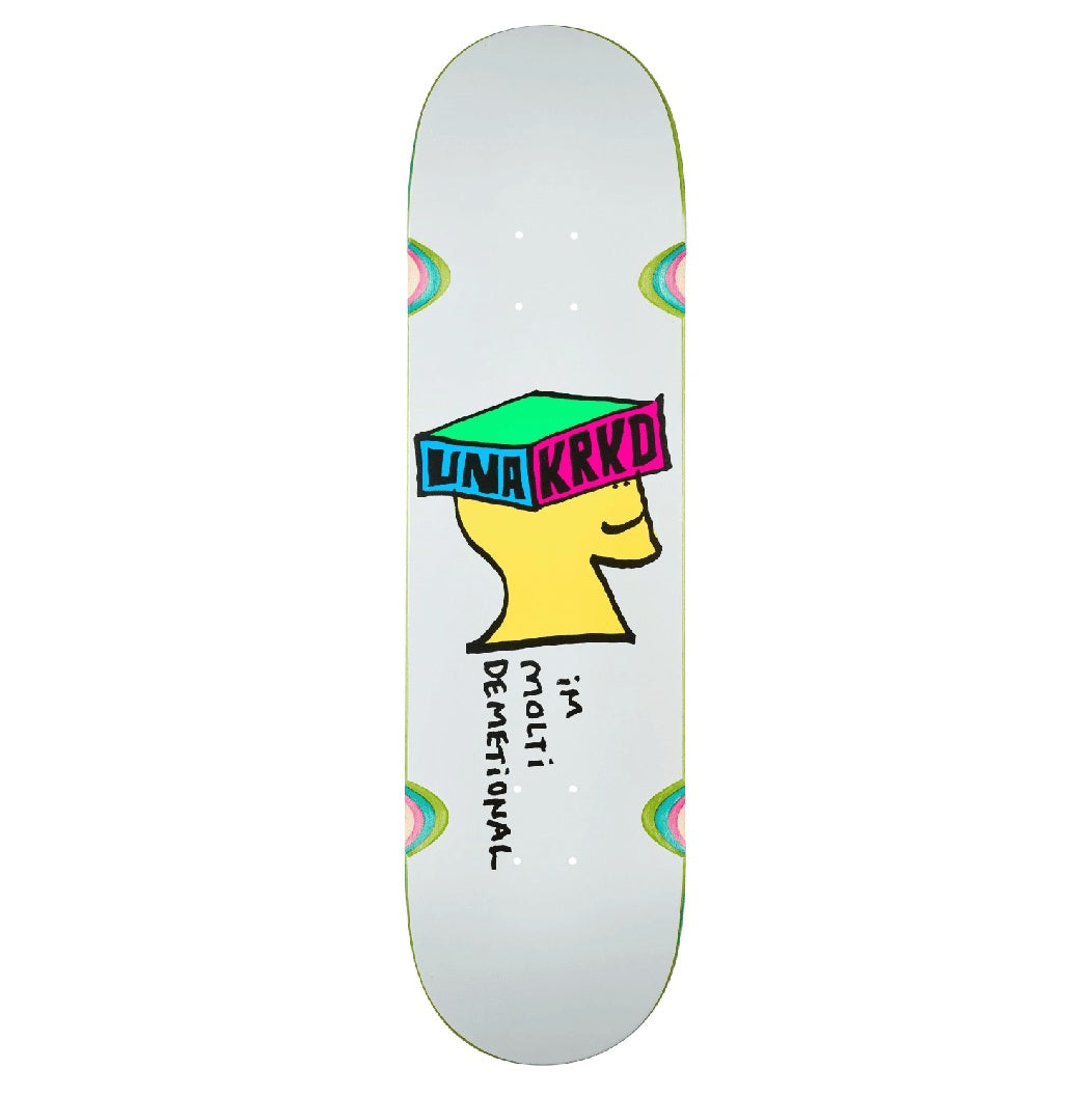 Krooked Una Molti Demetional White Skateboard Deck 8.28"