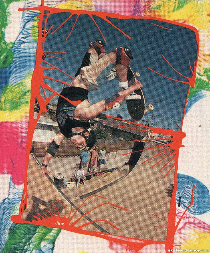 Vision Original Jinx White Red Skateboard Deck 9.75"