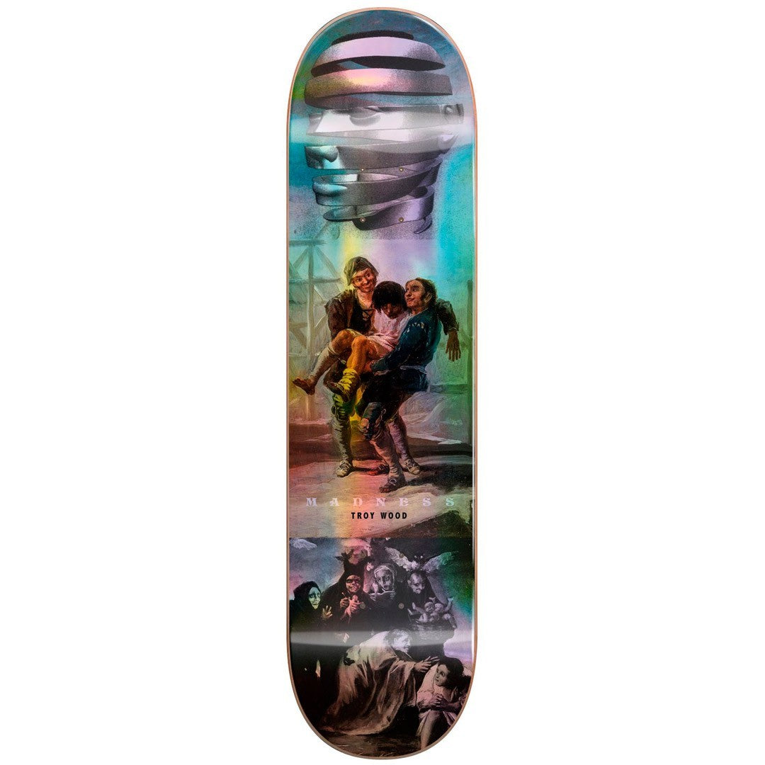Madness Trey Wood Blackout Holographic Skateboard Deck 8.25"