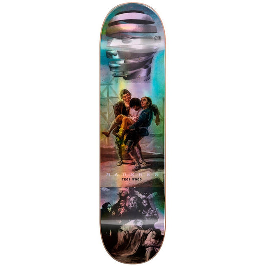 Madness Trey Wood Blackout Holographic Skateboard Deck 8.25"