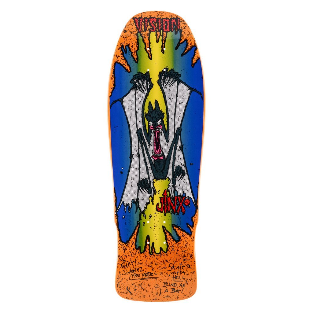 Vision OG Jinx Modern Concave Orange Old School Skateboard Deck 10"