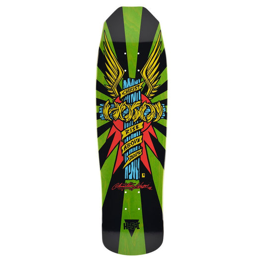 Hosoi Wings Old School Green Skateboard Deck 9.0"