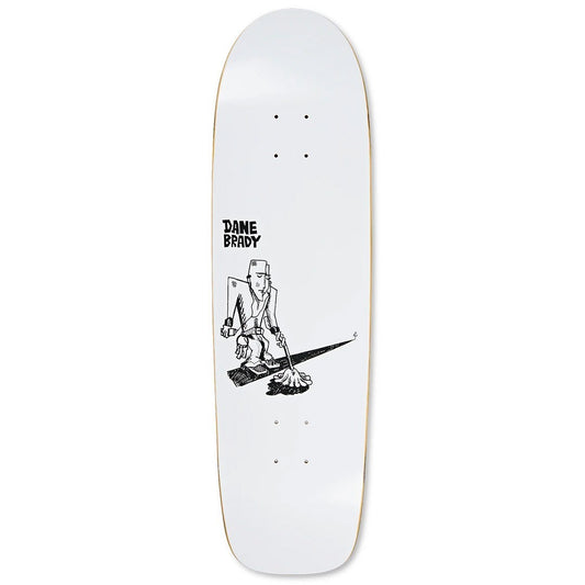 Polar Dane Brady Mopping White Surf Jr. Skateboard Deck 8.75"