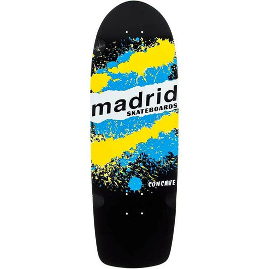 Madrid Marty Explosion Black/Blue Old School Skateboard Deck 29"