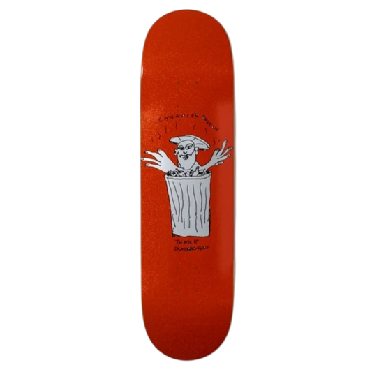 There Chandler Burton Grouch Red Glitter Skateboard Deck 8.5"
