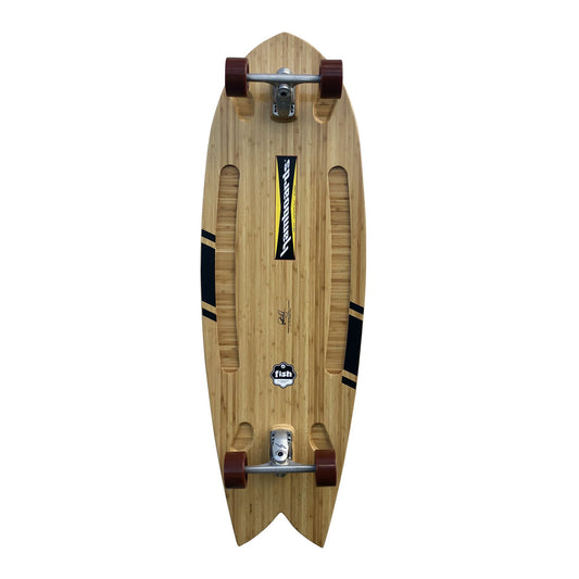 Hamboards Fish Bamboo Wedge Surfskate Complete 53"