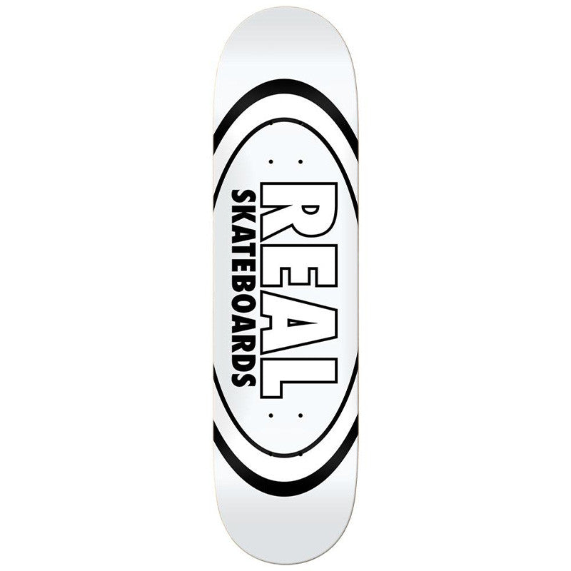 Real Team Classic Oval White Skateboard Deck 8.38"
