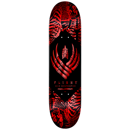 Powell Peralta Flight Skeleton Red Foil Skateboard Deck 8.38"