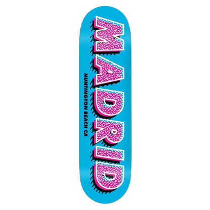 Madrid Pop Blue Skateboard Deck 8.0"