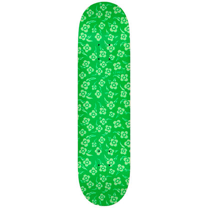 Krooked Flowers Green Skateboard Deck 8.38"