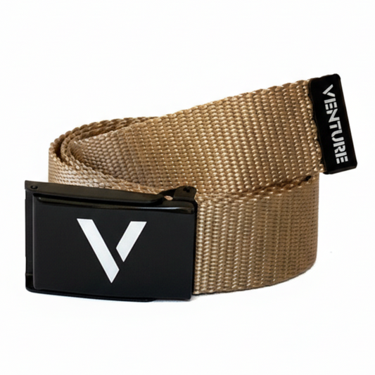 Venture V Logo Belt - Khaki