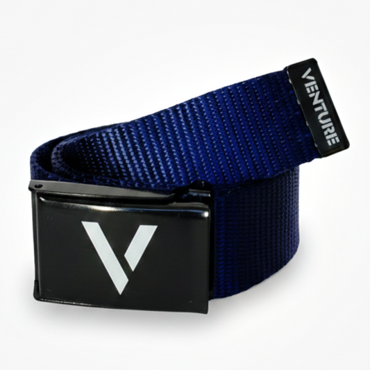 Venture V Logo Belt - Navy