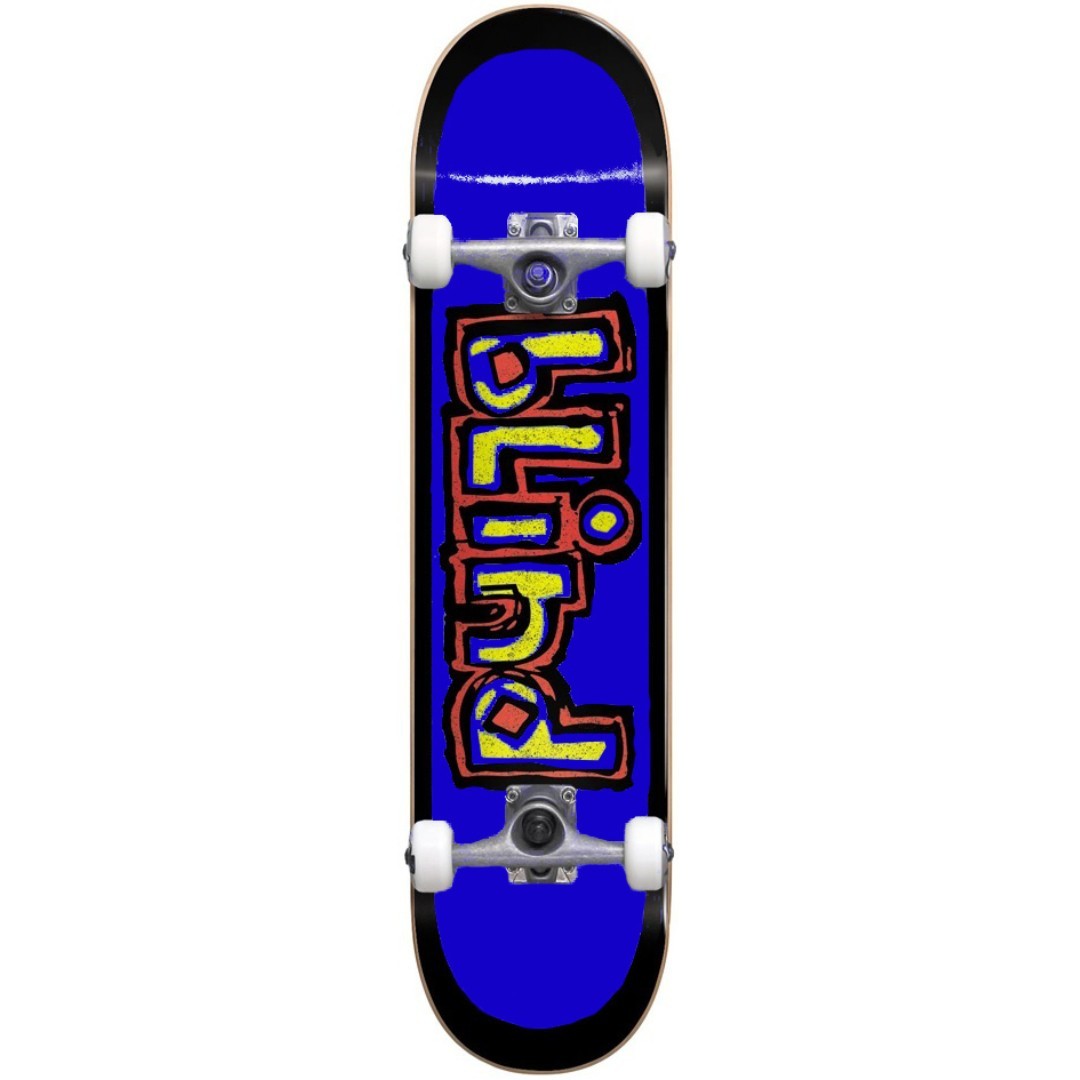 Blind OG Box Out Premium Black Blue Skate Completo 7.625"