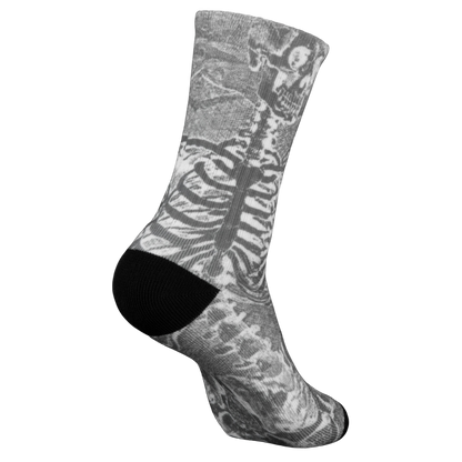 Meias Powell Peralta Skeleton Poly Blend - Charcoal