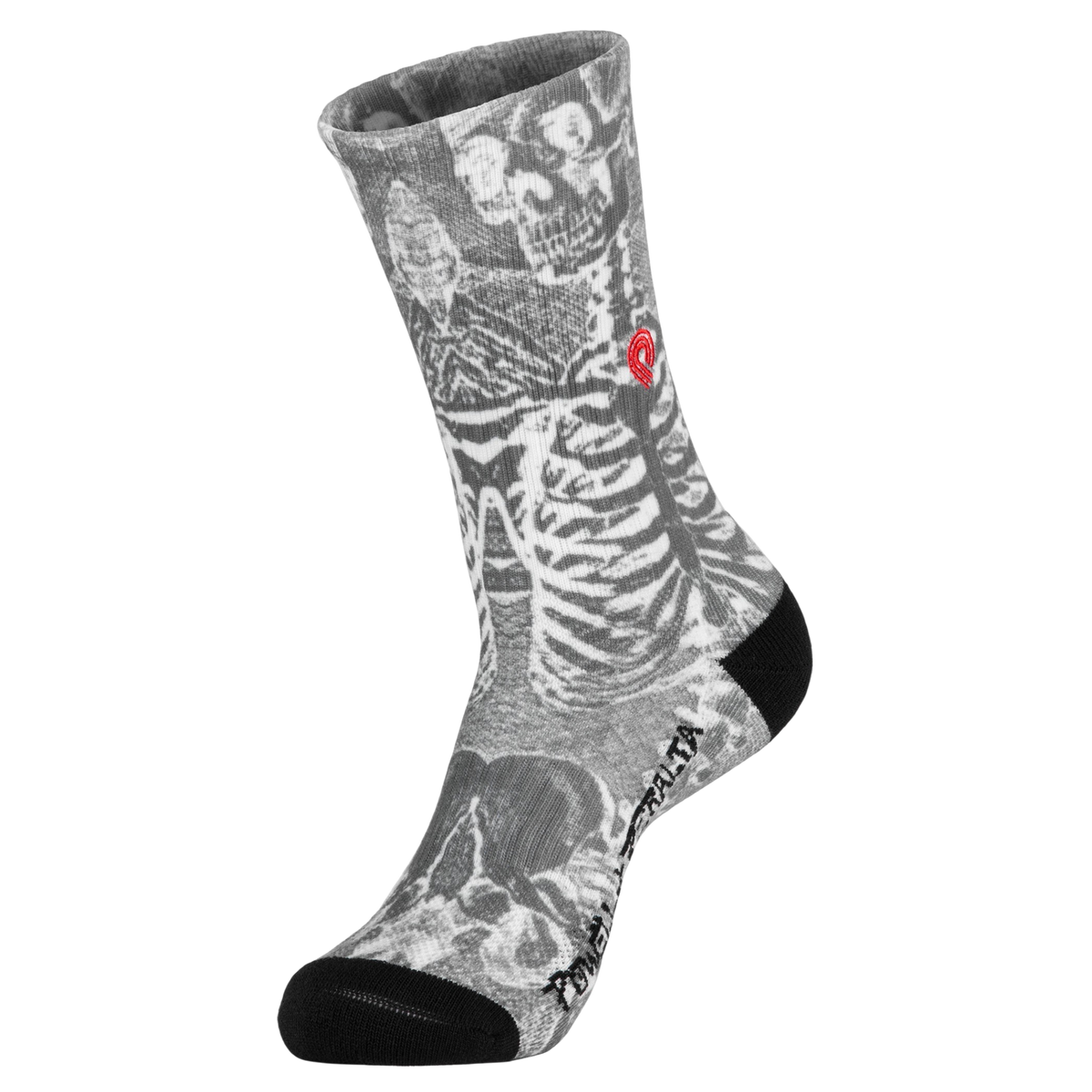 Meias Powell Peralta Skeleton Poly Blend - Charcoal