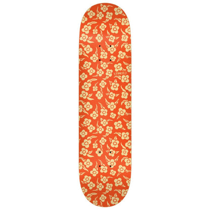 Krooked Flowers Orange Skateboard Deck 8.06"