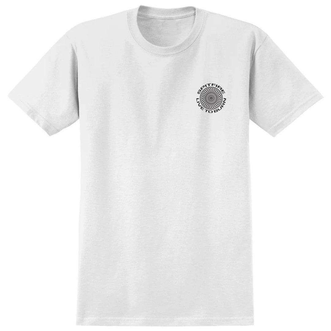T-Shirt Spitfire Live To Burn Classic White