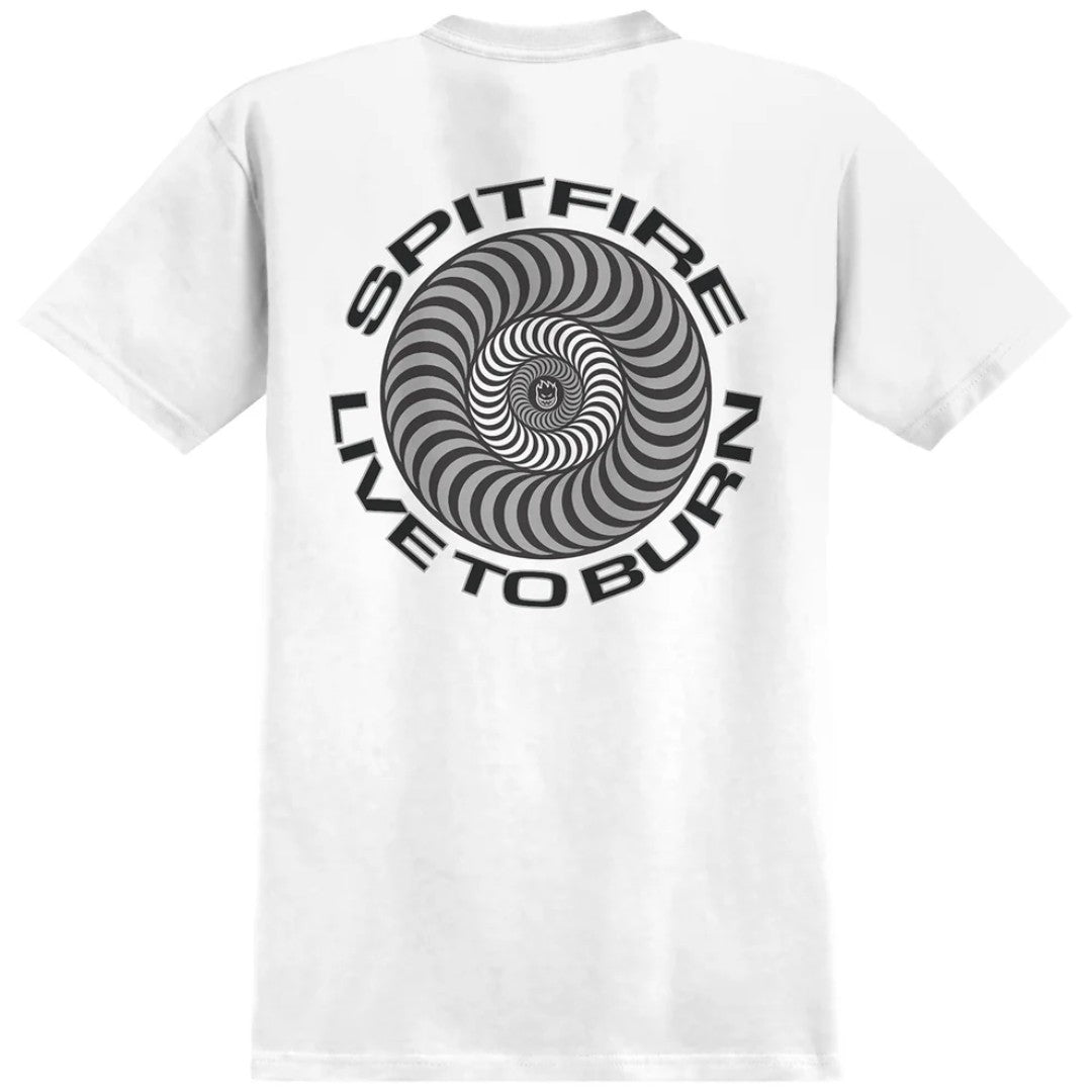 T-Shirt Spitfire Live To Burn Classic White