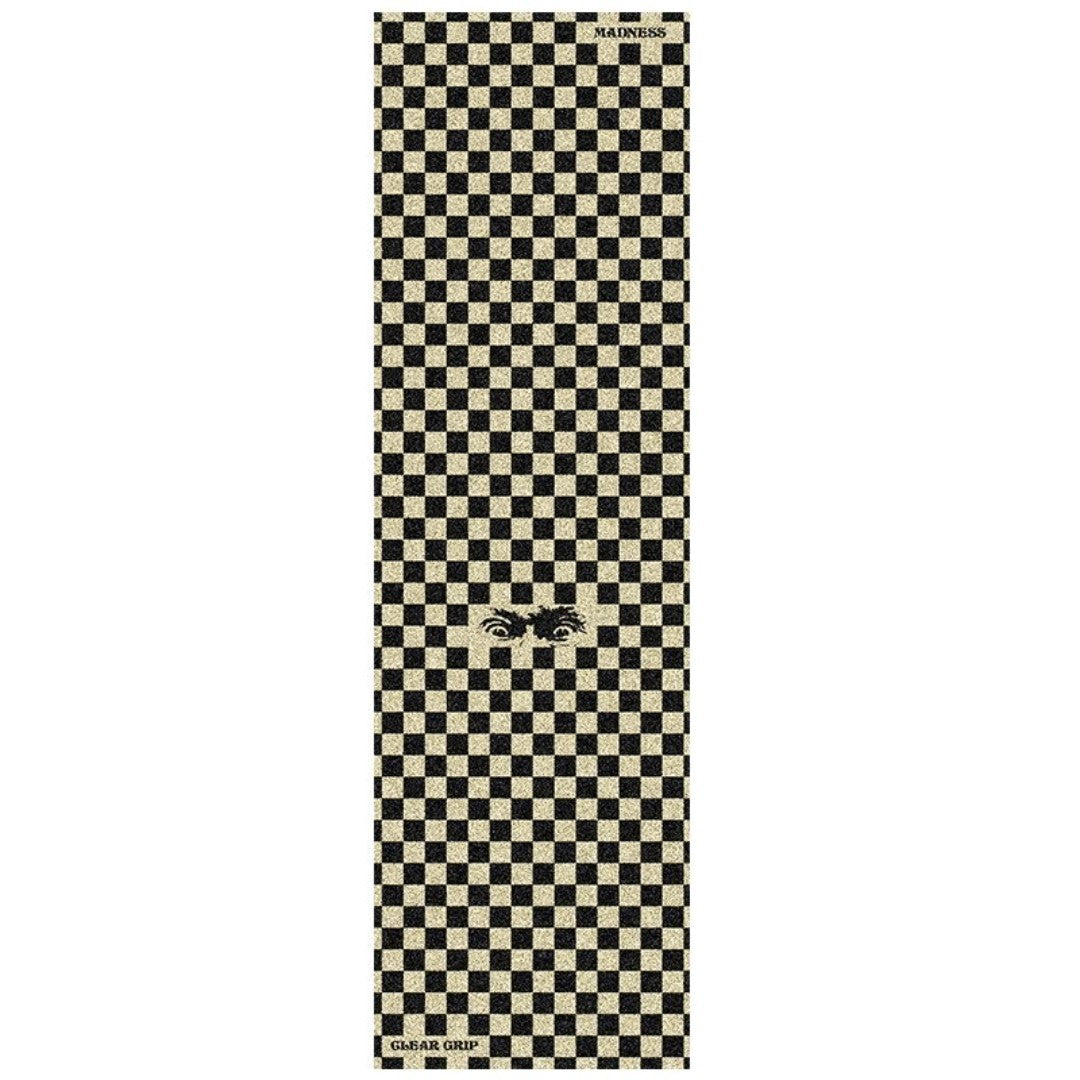 Madness Checkered View Clear Griptape 10"