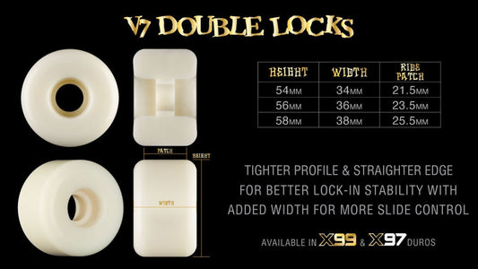 Rodas Bones Double Lock Chain X-Formula™ (XF) V7 Double Locks Black - 56mm 99A