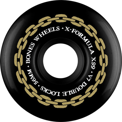 Rodas Bones Double Lock Chain X-Formula™ (XF) V7 Double Locks Black - 56mm 99A