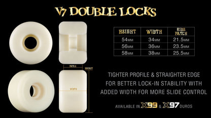 Bones Double Lock Chain X-Formula™ (XF) V7 Double Locks Wheels - 56mm 97A