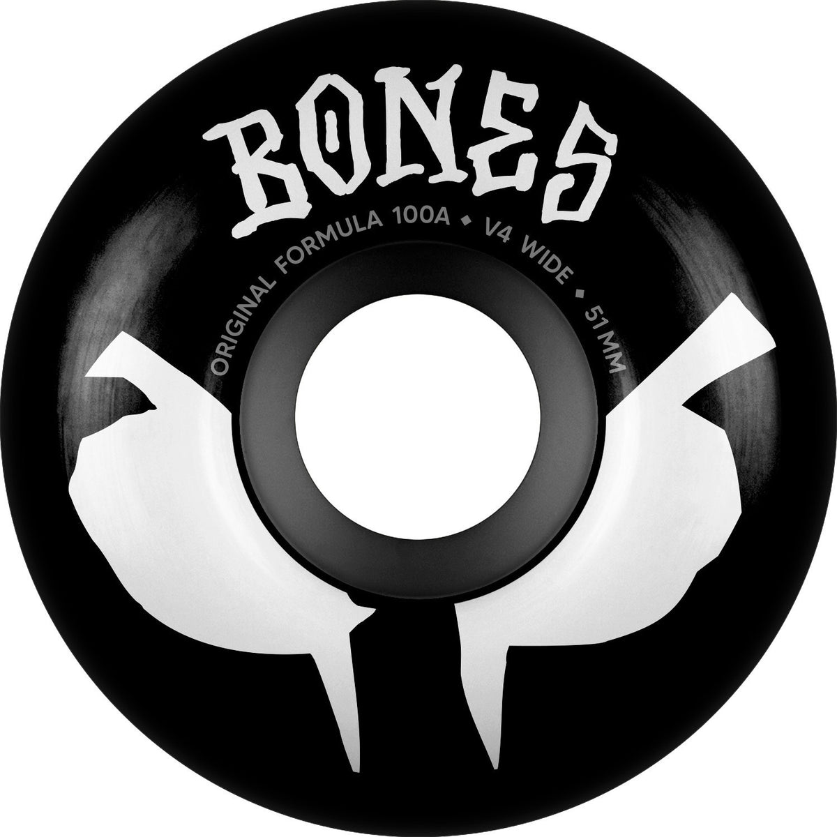 Bones 100s 17 Formula V4 Wide Black Wheels - 51mm