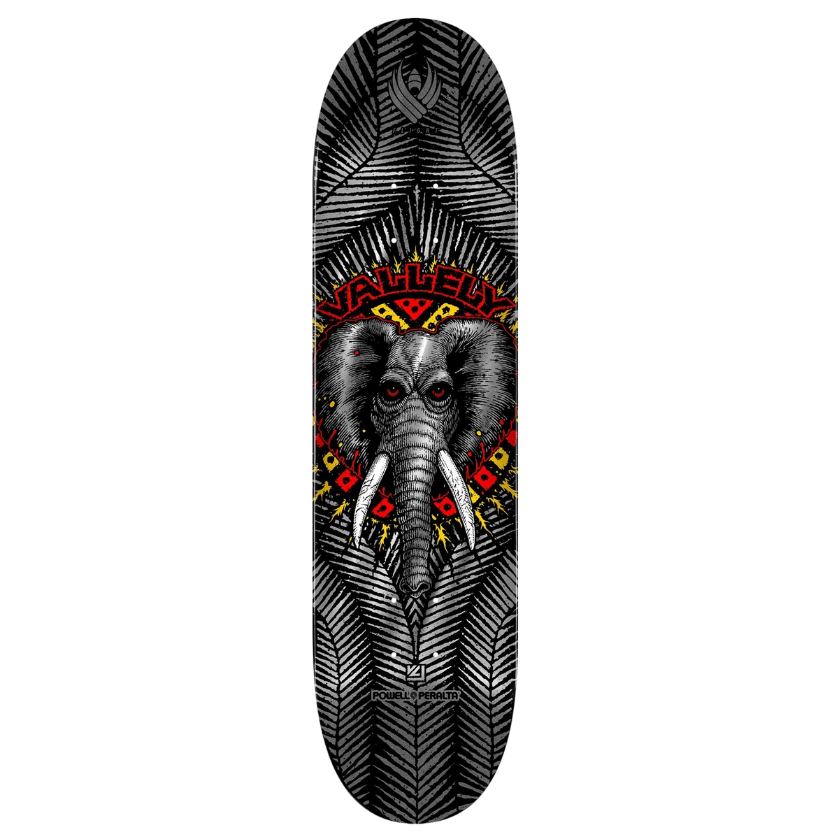 Powell Peralta Flight Mike Vallely Elephant Silver Foil Skateboard Deck 8.38"