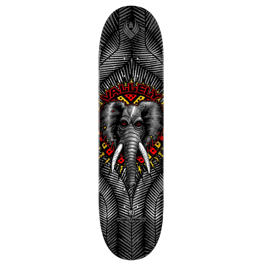 Powell Peralta Flight Mike Vallely Elephant Silver Foil Skateboard Deck 8.38"