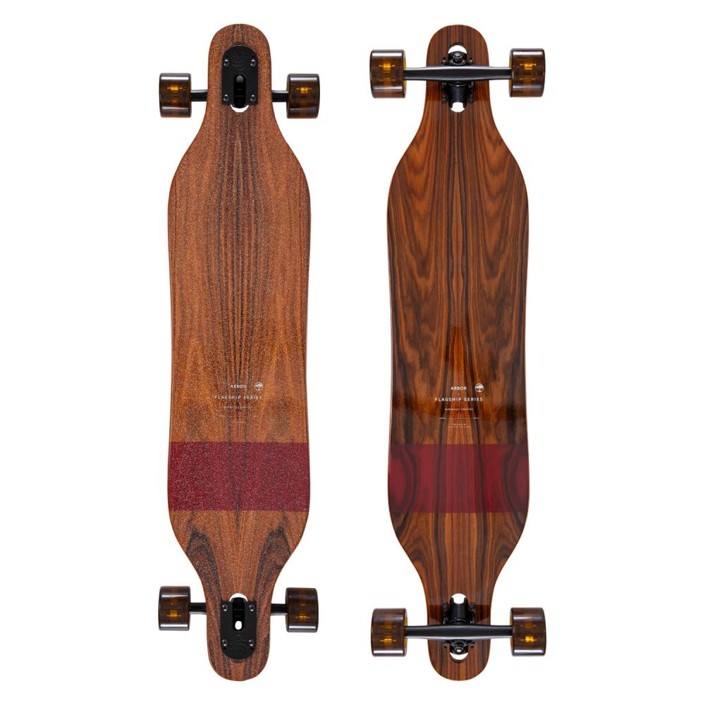 Arbor Flagship Axis Brown/Red Performance Complete Longboard 40"