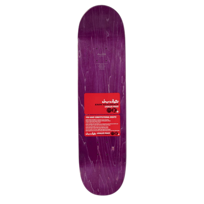 Chocolate Erik Herrera Know Your Rights Skateboard Deck 8.375"