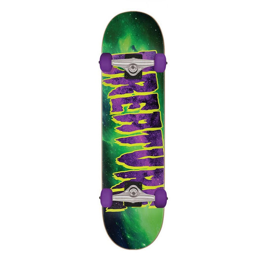 Creature Galaxy Logo Mid Green / Purple Skateboard Complete 7.8"