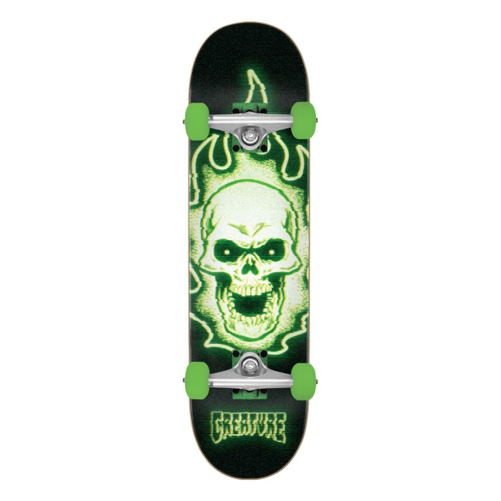 Creature Bonehead Glitch Black/Green Complete Skateboard 8.0"