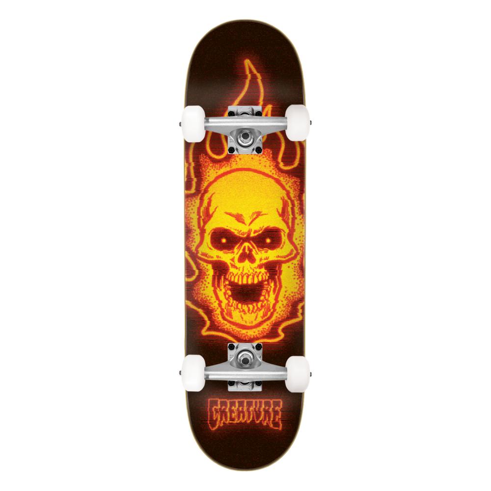 Creature Bonehead Glitch Black/Orange Complete Skateboard 8.51"