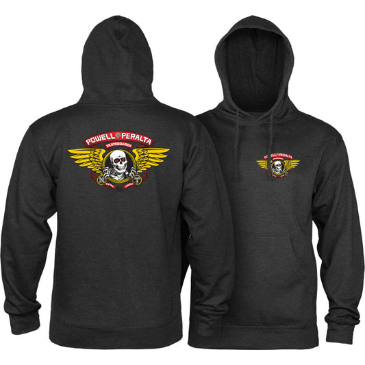 Sweatshirt Hoodie Powell Peralta Winged Ripper Charcoal Heather