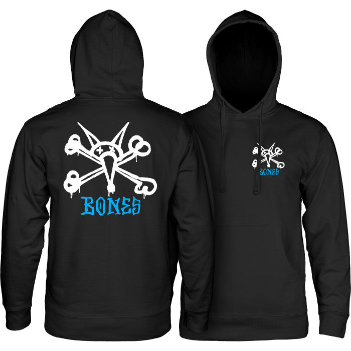 Powell Peralta Rat Bones Blue Hooded Sweatshirt Black