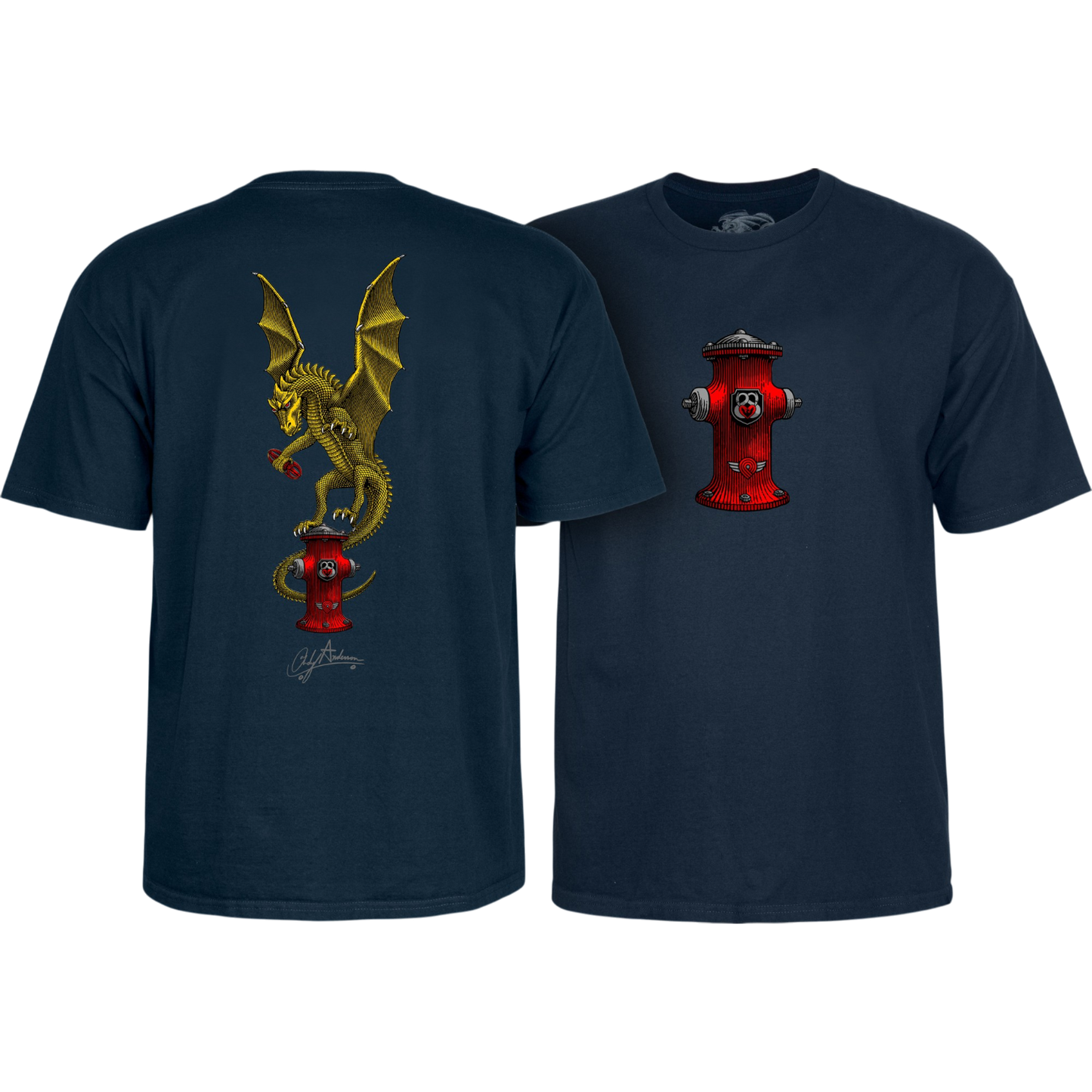 T-Shirt Powell Peralta Andy Anderson Vajra - Navy