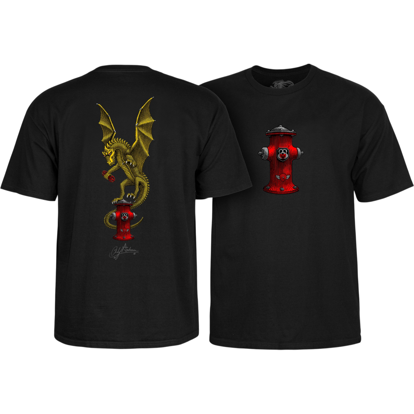 T-Shirt Powell Peralta Andy Anderson Vajra - Black