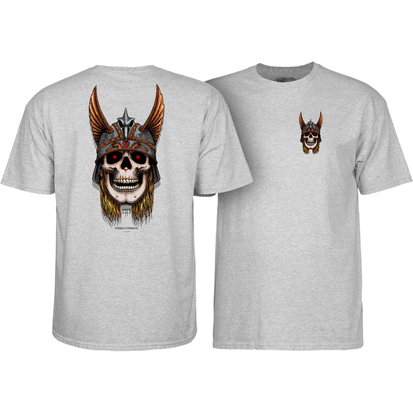 T-Shirt Powell Peralta Andy Anderson Skull Athletic Heather