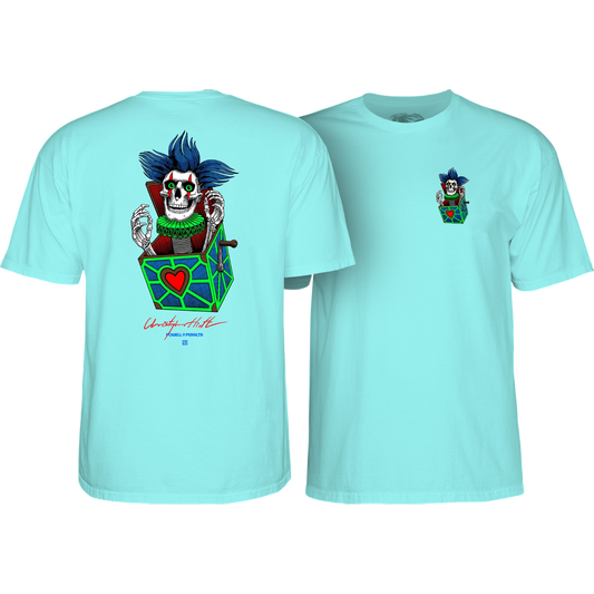 Powell Peralta Chris Hiett Skull T-Shirt - Celadon