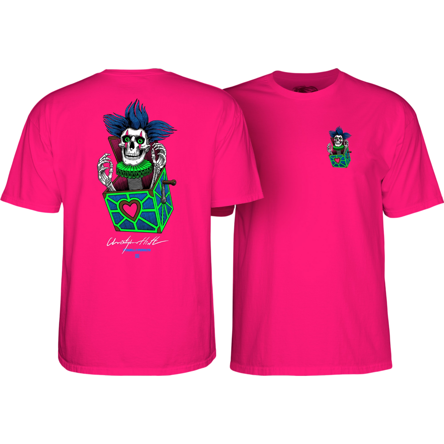 T-Shirt Powell Peralta Chris Hiett Skull - Heliconia