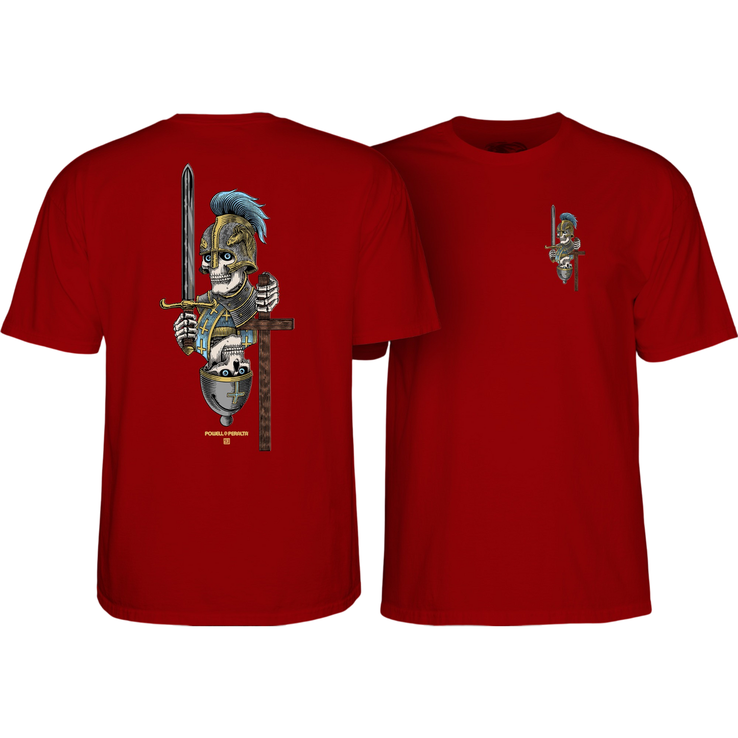 Powell Peralta Dan Corrigan Chess Skulls T-Shirt - Green