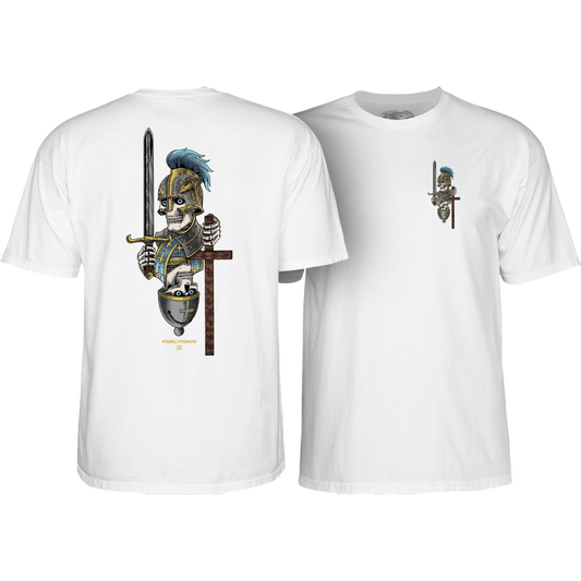 Powell Peralta Dan Corrigan Chess Skulls T-Shirt - White